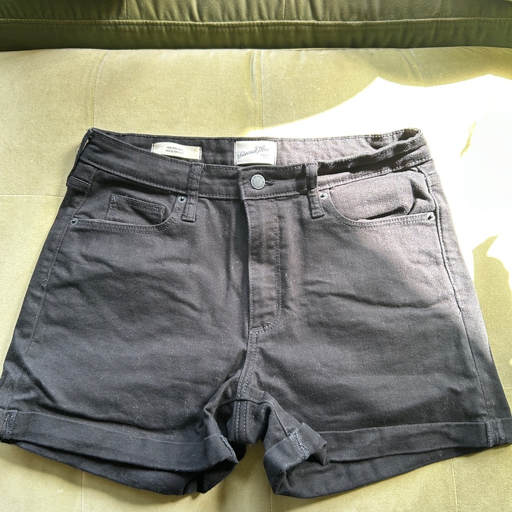 Universal Thread Black Cuffed Denim Shorts